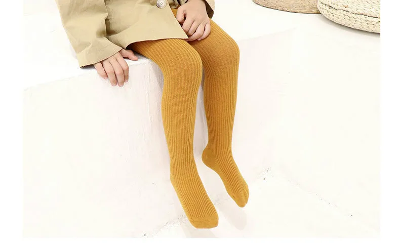 
Baby Autumn Winter Tights Hot Solid Candy Color Toddler Kid Ribbed Stockings Girls Cotton Warm Pantyhose 