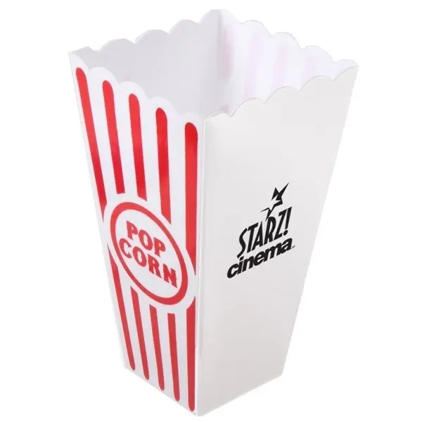 Red And White Popcorn Box, Popcorn Buckets - Red w White Stripes - Plastic