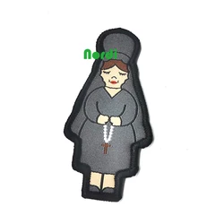 Wholesale Cheap Custom Embroidery Key Tag Personalized Fabric Flight Airplane Woven Fabric Keychains