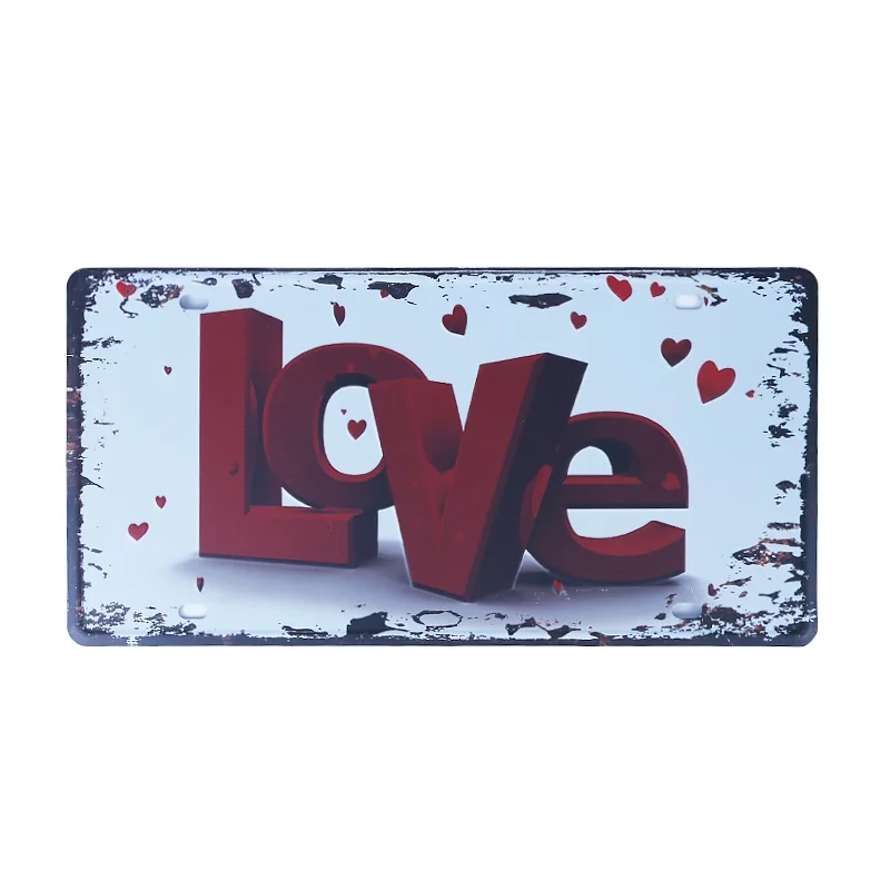 Индивидуальные любовные кофейные пивные античные металлические знаки