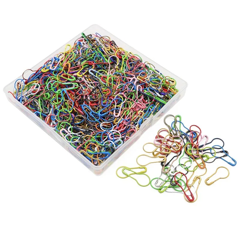 600pcs/Box Colorful Gourd Safety Pin Clothing Decorative Tag Safety Pins Pear Shaped Safety Pins