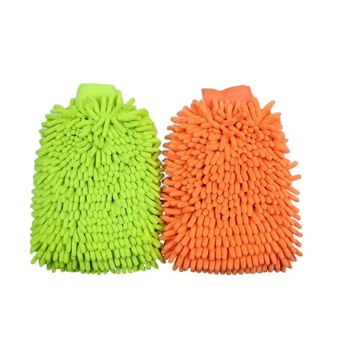 The Newest Chenille Glove Mesh Microfiber Car Washing Finger Mitt
