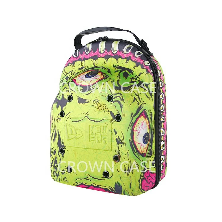 CROWN Custom printing Logo hard shell eva baseball cap carrier case bag, hat carrier, cap carrier