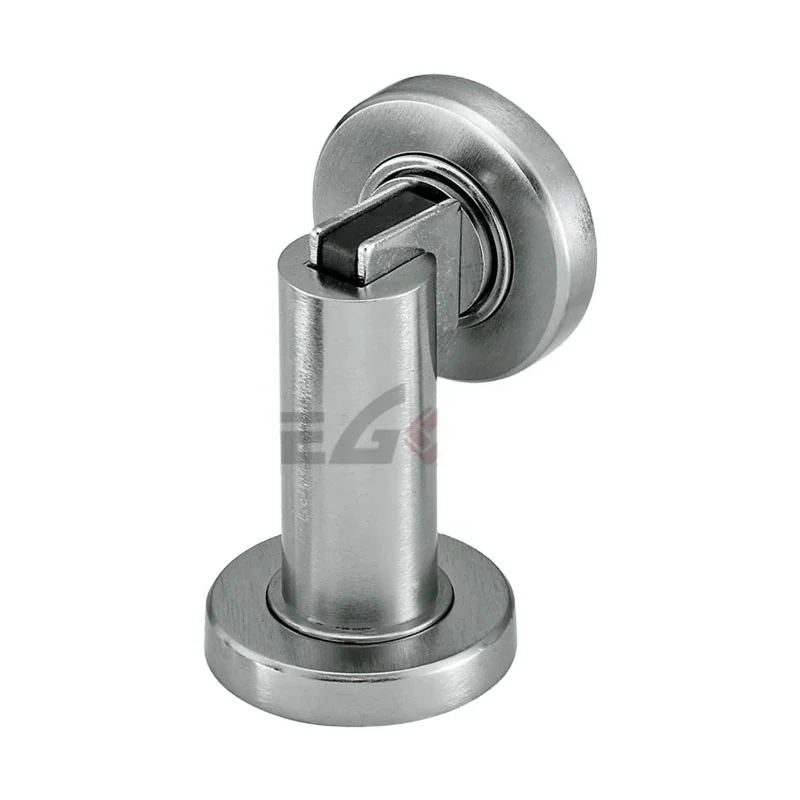 Manufacturing Ground Door Stop Adhesive Magnet Stopper Wall Protector Mounted Black Stainless Steel