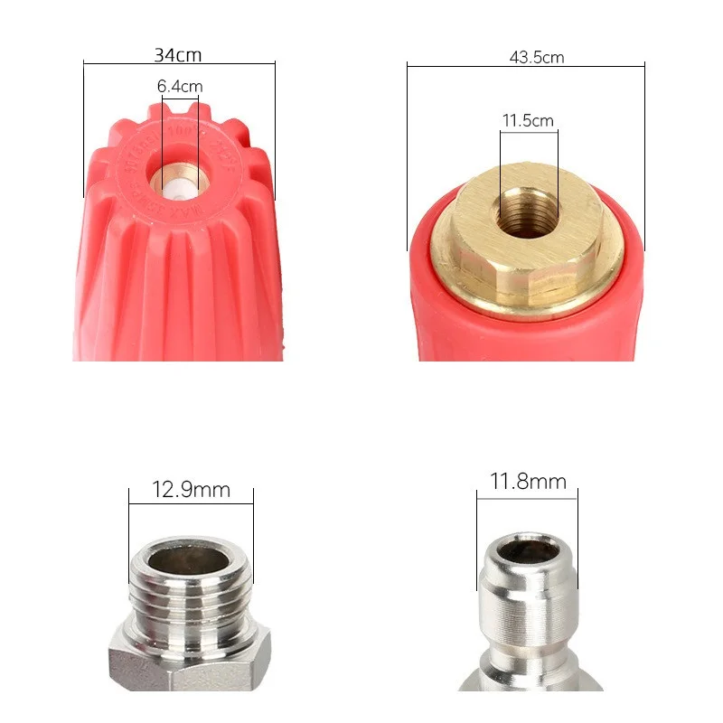 SPS 5000 PSI 1/4 дюйма быстрое подключение мощная мойка высокого давления красные вращающиеся