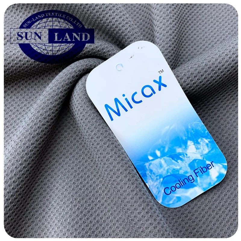 Micax 50% нейлоновая Полиэстеровая трикотажная прохладная сотовая сетчатая ткань для спортивной одежды быстросохнущее полотенце