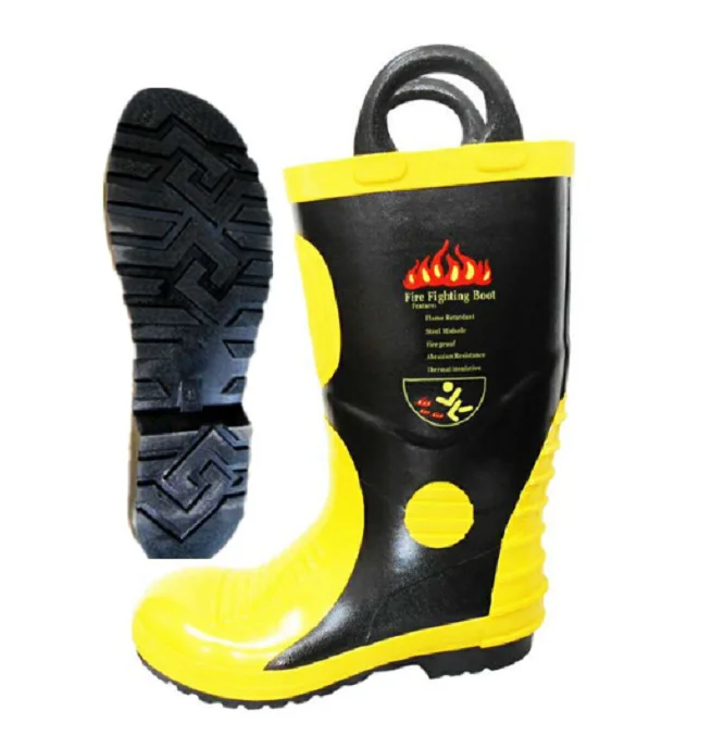 Safety Protection Fire Fighting Rubber Boots For Workers Firemen Boots