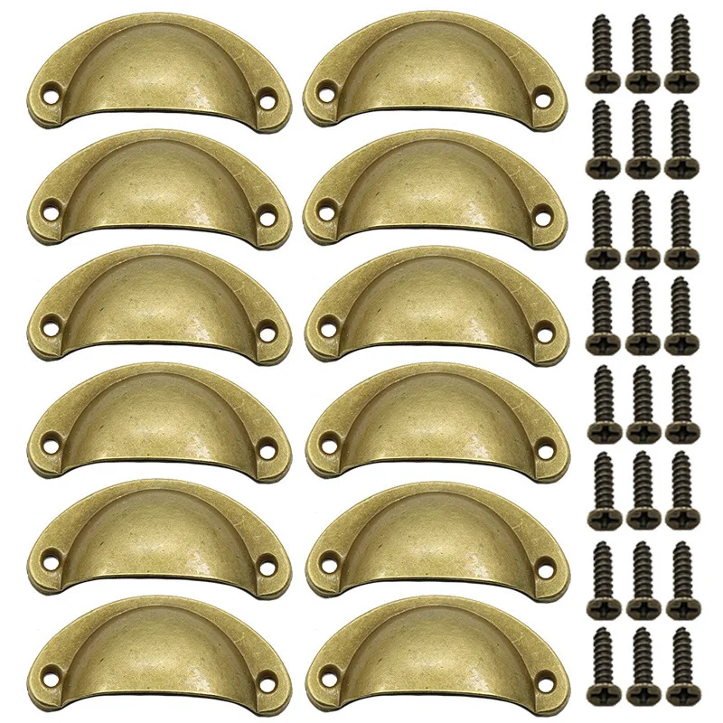 Metal Kitchen Drawer Cabinet Door Handle Cupboard Door Furniture Antique Shell Vintage Cabinet Knobs Drawer Handle