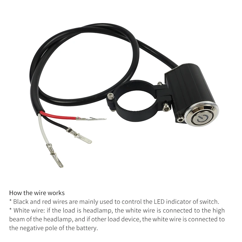 20mm 12v Motorcycle Aluminum Alloy On-off Push Button Switches Universal Code Spotlight Switch