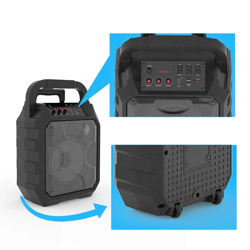 Merison 8 дюймов полный спектр вечерние караоке dj видео тележка система bluetooth динамик с сенсорным