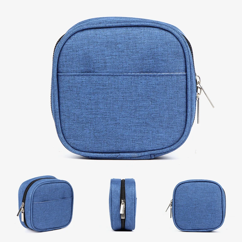 New Arrival Multi-function Carry Earphone Case Household Travel Headphone Storage With Zipper Mini
