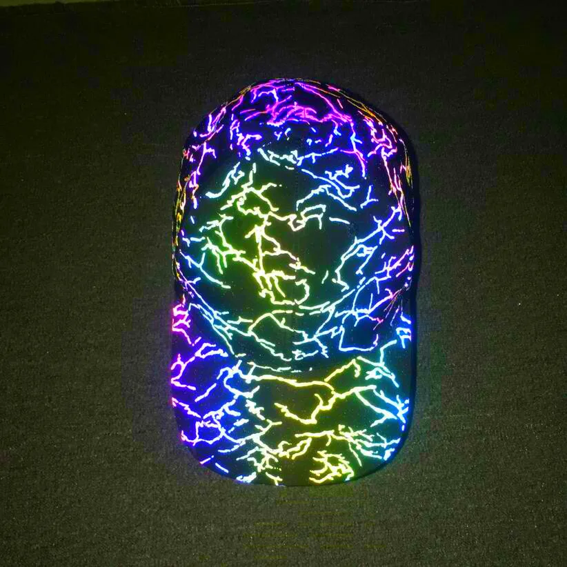 Instock Polyester  Muti Color Reflective Street Baseball Hat