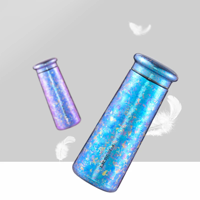 FEIJIAN 280ml Titanium Thermos Bottle Vacuum Flask Insulated Cup with Gift Box