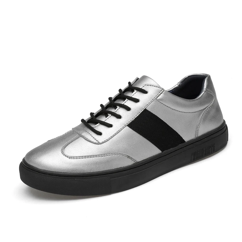 
2019 fashion custom LOGO men sneaker comfortable and breathable split leather rubber sole designer long sneakers for men 