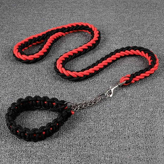  Новый стиль цветной нейлоновый плетеный поводок для собак поводки ошейники средних и больших