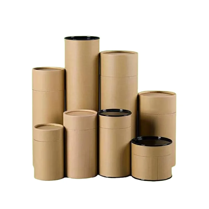 
Paper Tube Customized Size Can Be Print Own Logo High Quality Kraft Paper Packaging For Food Express Packaging 