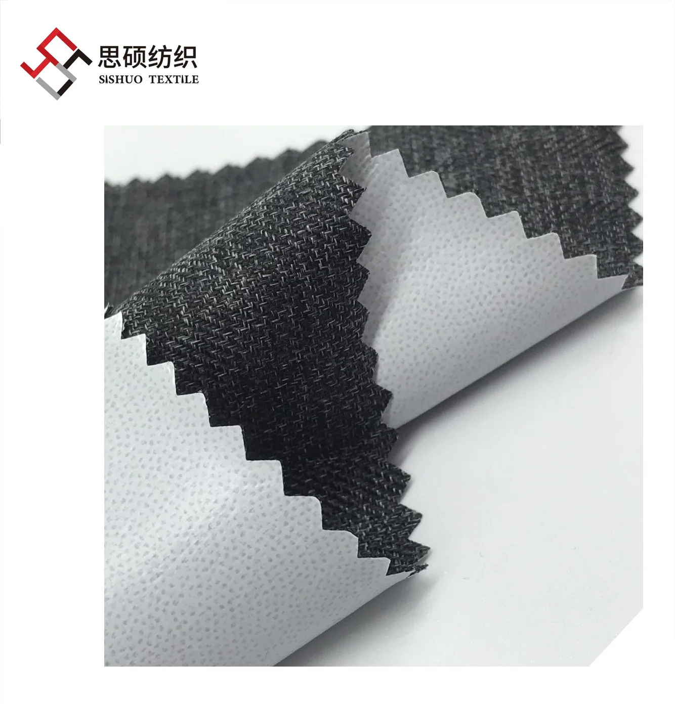Melange Waterproof 250D Polyester Linen Like Laminated TPU Fabric for Jacket Laptop Bag Coat Jeans