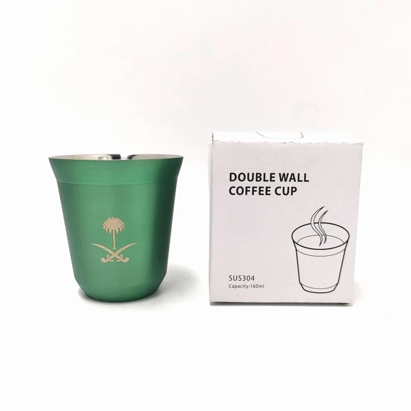 Чашка Arabia Espresso 80 мл 160 мл белая Изолированная пользовательская нержавеющая сталь эспрессо чашки кофе