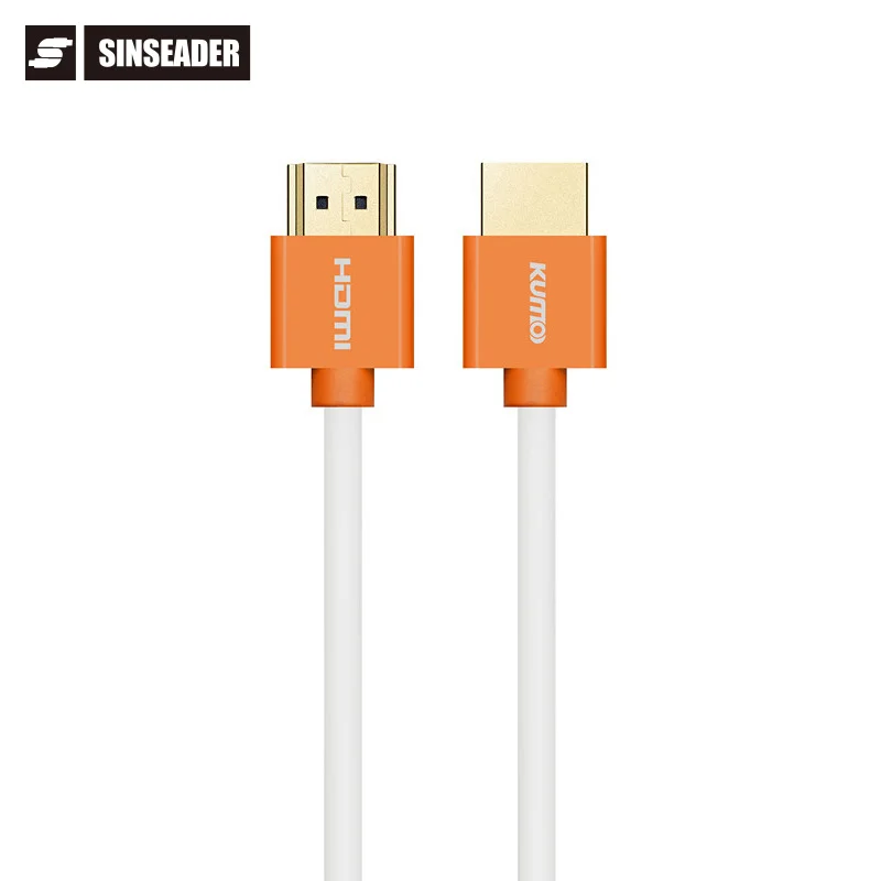 Slim 4K HDMI Cable Support 3D Audio Return Channel And Ethernet A To A HDMI Ultra Thin