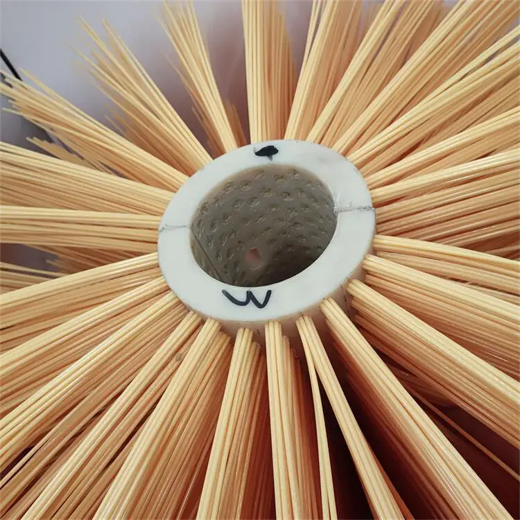 Polishing brush roller with shot blasting machine for Marine manufacturing equipment wear-resistant clean nylon brush roller