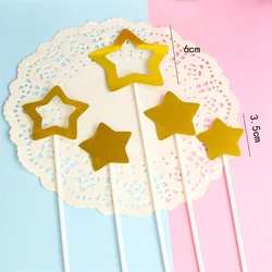Girls Pretty  Ins Style Birthday Paper Cute Attractive Hollow Five-Pointed Star Shape Baking  Inserts