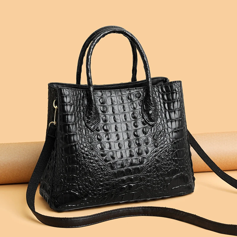 JIANUO crocodile alligator handbag wholesale luxury fashion alligator tote bag