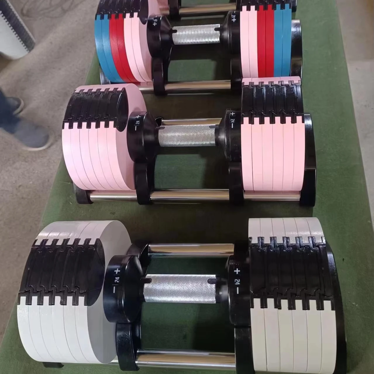 In Stock Ship Fitness Free Weights Barbell Dumbbells 44lb 70lb 80lb 90 lb 100lbs  Gym Equipment Adjustable Dumbbell Set