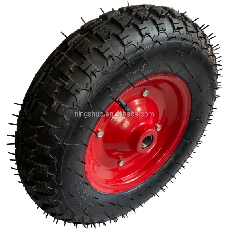 NSPM7040 replacement tires inflatable air rubber pneumatic Tire Driven Wheels Golf Caddy Air Castor wheel for wheelbarrow 4.00-8