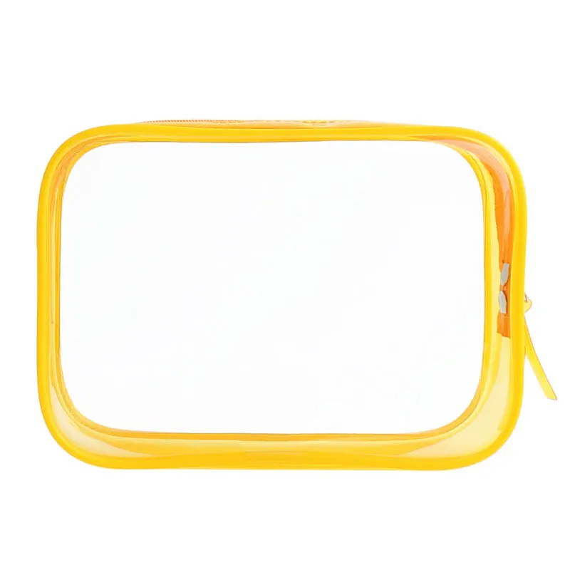 Bulk Stock Wholesale Waterproof Colorful Toiletry Travel Pouch Kit Clear Makeup Bag PVC Transparent Cosmetic Bag for Travel