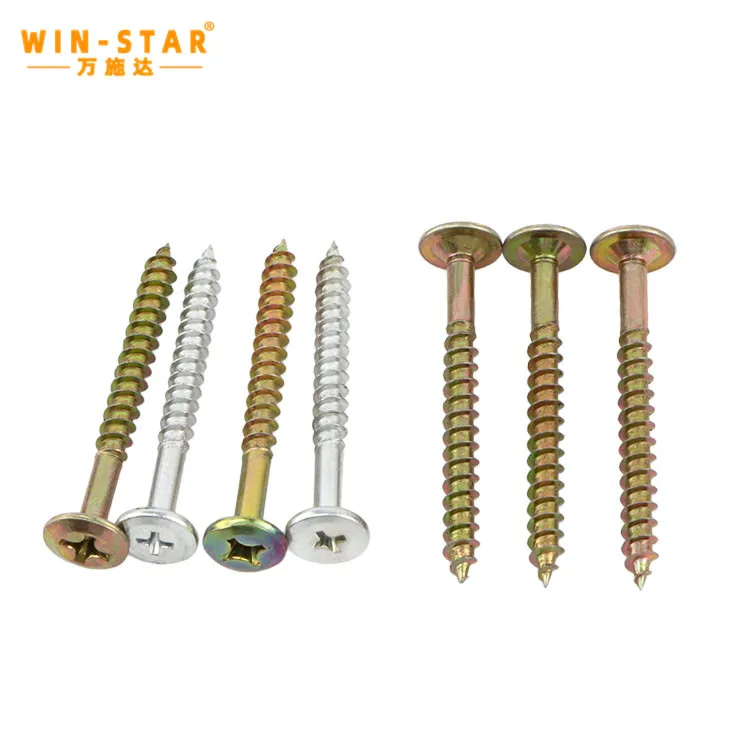 WINSTAR  Double Sck Head Self Tapping Wood Screw Cross Recessed Head Chipboard Screw
