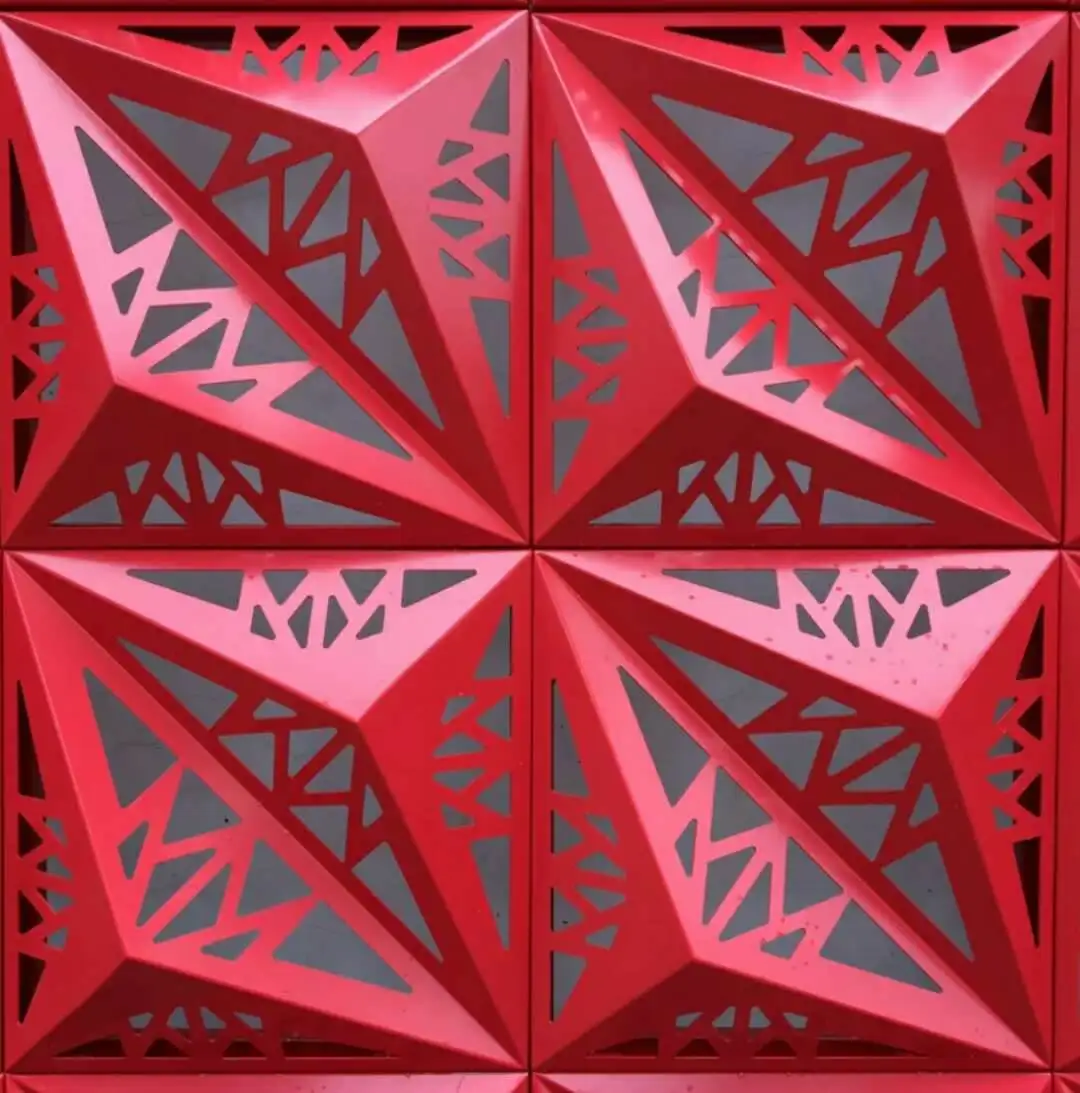 3D алюминиевые наружные стеновые панели металлические облицовочные