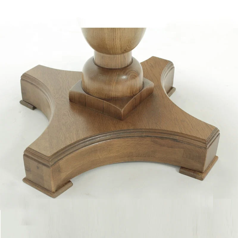 
Wholsaler hand carved Antique style small round restaurant table/wooden coffee table(DT-978-OAK) 