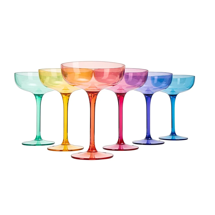 15 Oz Unbreakable European Style Acrylic Crystal Stemmed Wine Glasses Tritan Drinkware  Margarita Cocktail Glasses