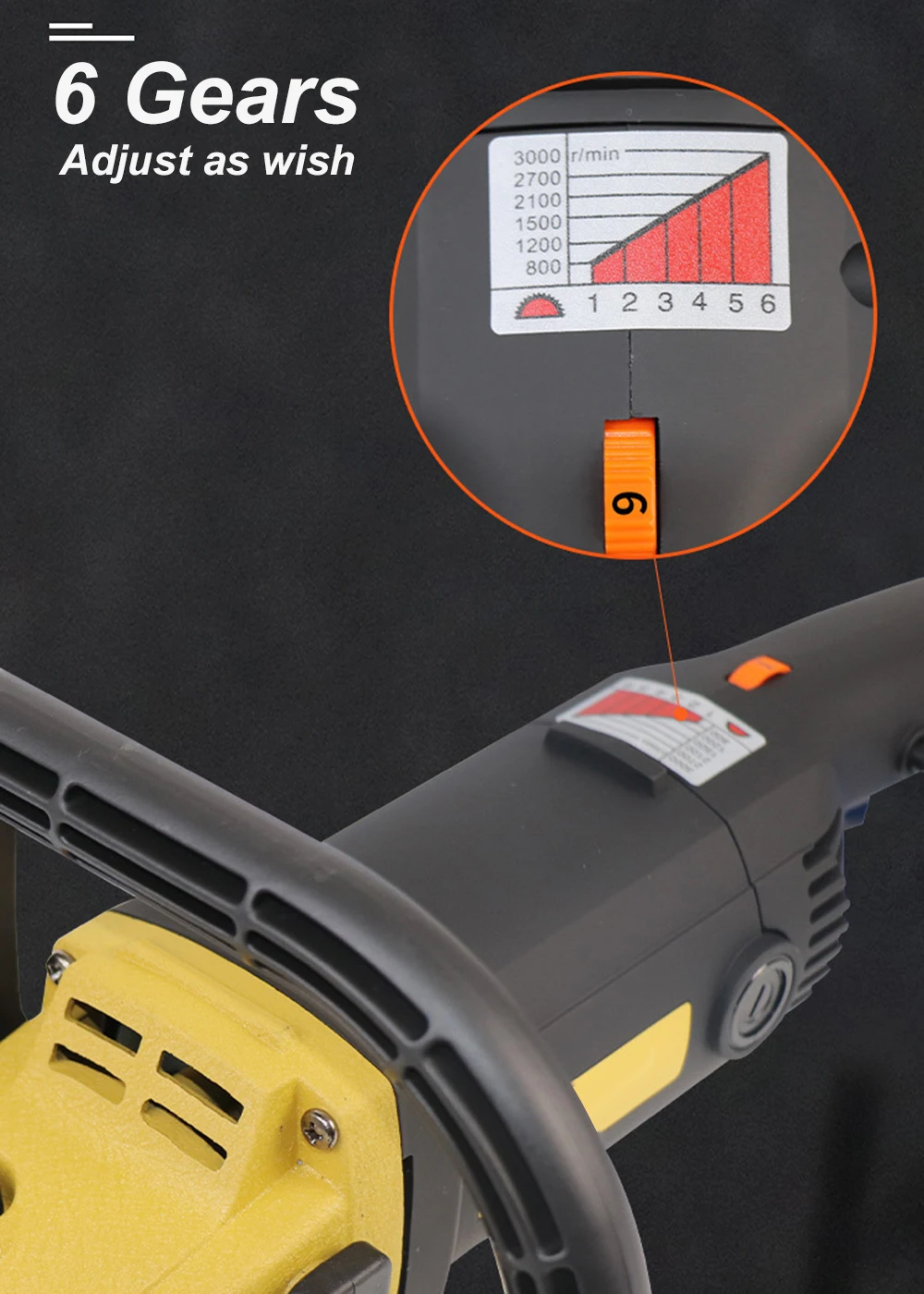 LINOON Industrial 6 speed mini rotary handle electric car polisher polishing machine for car