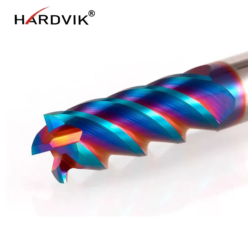 HARDVIK CNC все размеры твердосплавная угловая радиусная Концевая фреза для резки вольфрамовой стали с покрытием ODM OEM чугуна из нержавеющей
