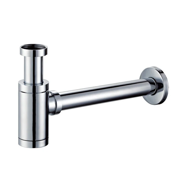 CUPC Watermark brushed gold brass Stainless steel basin waste pipe bottle Trap