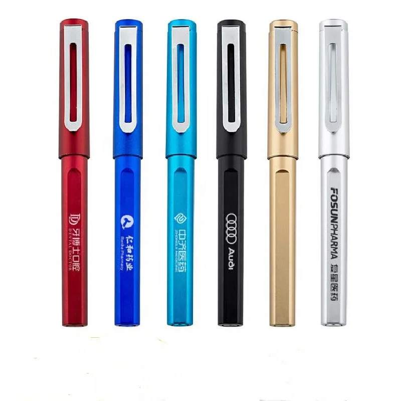 Wholesale Custom Promotional Metal feel multicolor Gel Ink Gel Pen With Logo