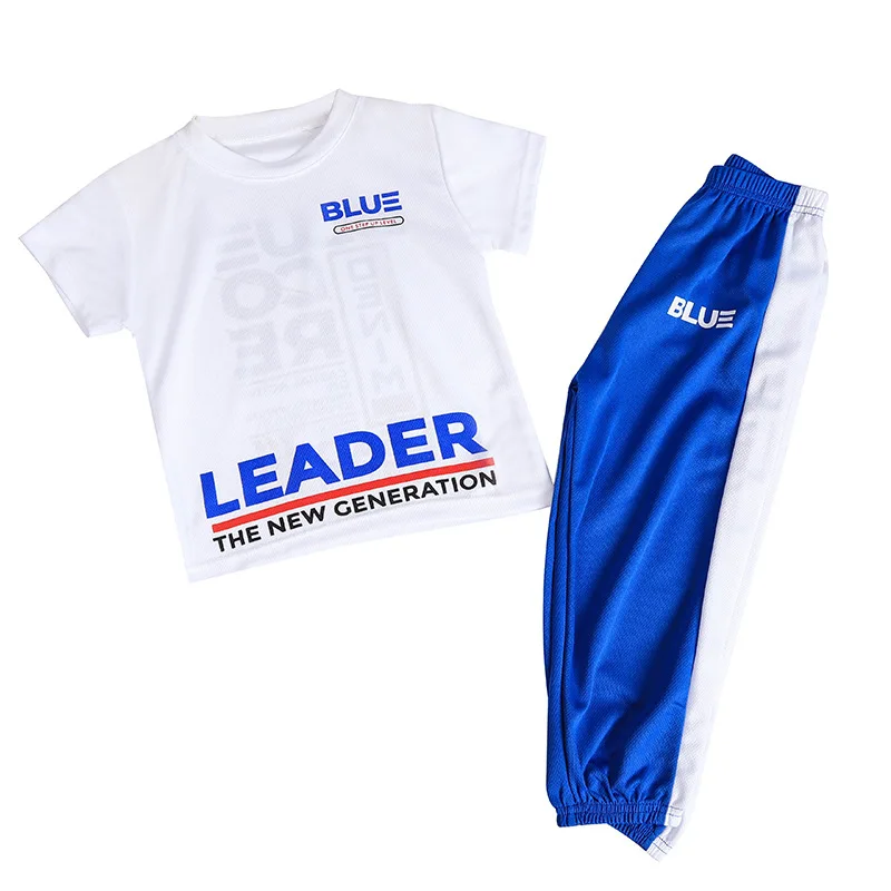 Children Short Sleeve Pants Casual Sportswear Boys and Girls Cartoon Printed Two-piece Set