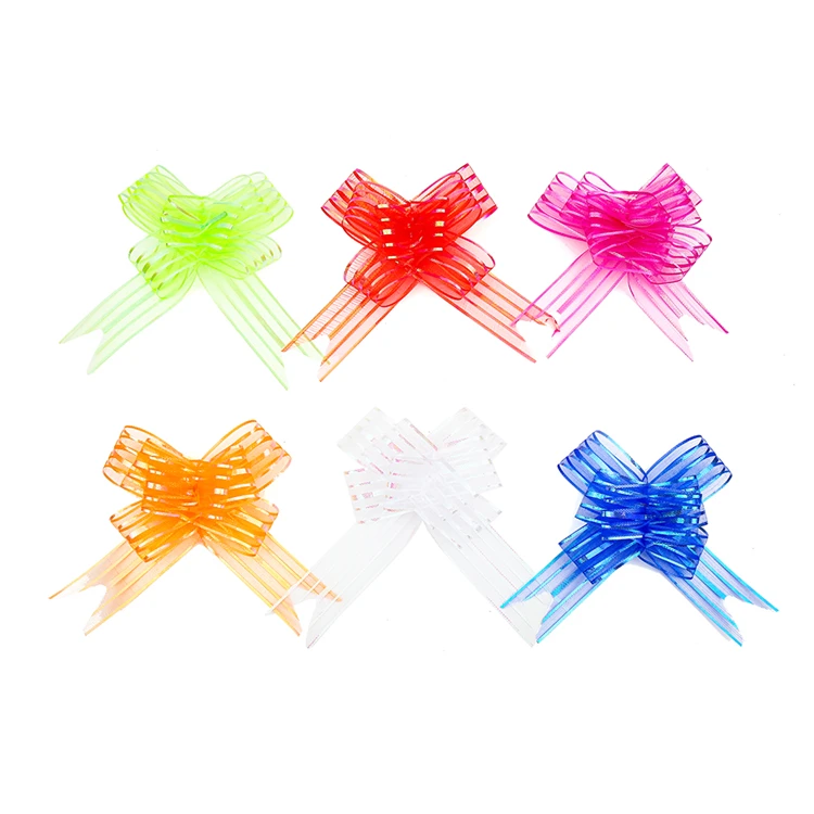 
Free Sample 50MM Snow Yarn Gold Ribbon Garland Multifunctional DIY Pull Bow Gift Decoration 