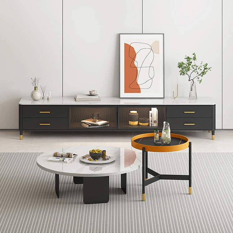 Кофейный столик Rock plate шкафчик для телевизора простой современный домашний роскошный минималистичный шкаф гостиной