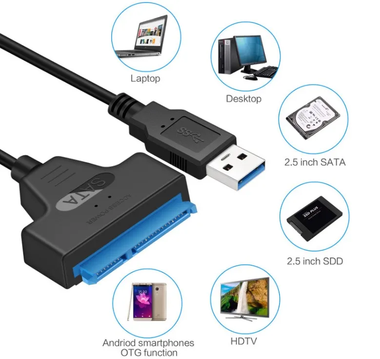  Шэньчжэнь высокоскоростные черные данные 2 5 дюйма SSD HDD жесткий диск USB 3 0 Sata III для жесткого диска адаптер