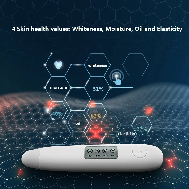 portable  digital skin tester water oil white softness high accuracy electric skin analyzer tester M-6602