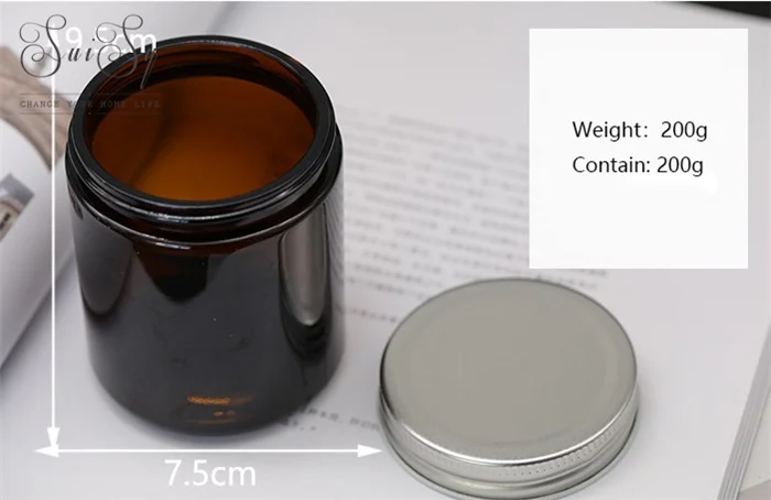 Коричневый держатель чашки DIY пустые стеклянные банки для свечей с