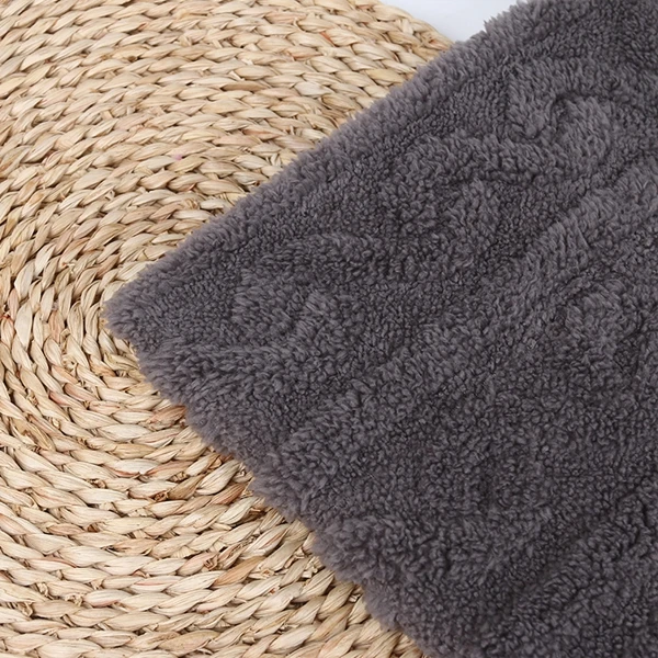 Shaoxing Textile Top Selling Sherpa 3D Jacquard plush Fleece Fabric OEM Two-side Warm Soft Plush Fleece Jacquard Sherpa Fabric