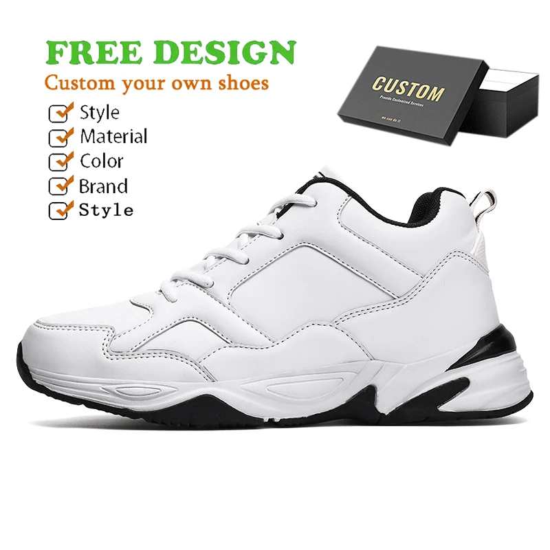 Mens Big Shoes Size 47 Custom High Quality Leather Fashion Sports Sneaker Running Shoe OEM Low Moq Customizable Basketball Shoes