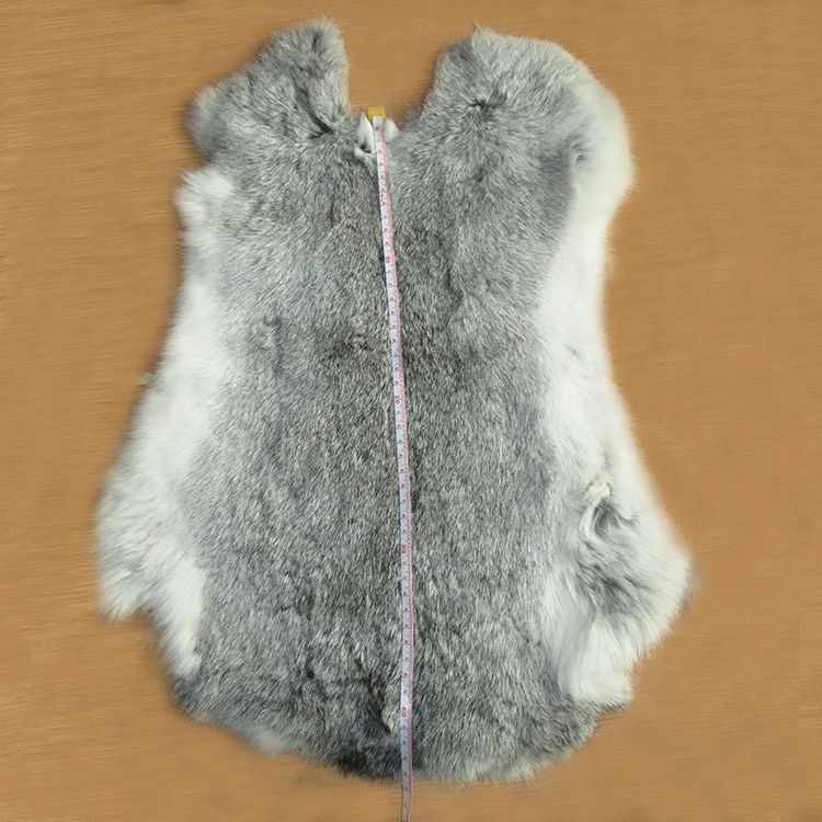 Factory Price Chinese Fur Normal Size Natural Grey Chinchilla Color Fur Pelt Soft Full Real Rabbit Fur Skins