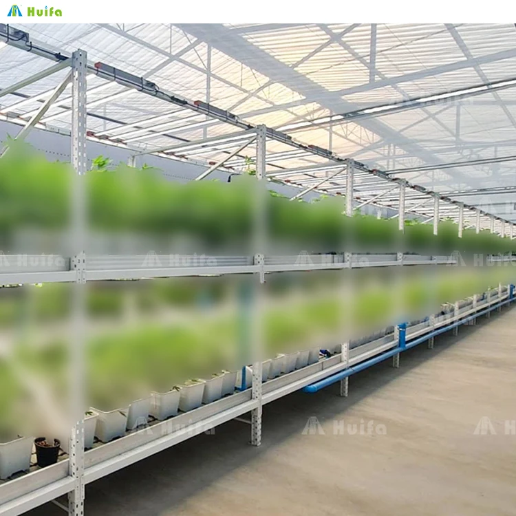 2 Tier Rolling Rack For Cultivation Mobile Horticulture Steel Grow Rack Vertical Indoor Farming For Vegetable