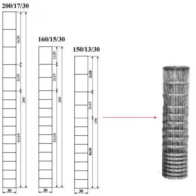 Wholesale 8ft X 330ft Galvanized Security Farm Guard Field Fence