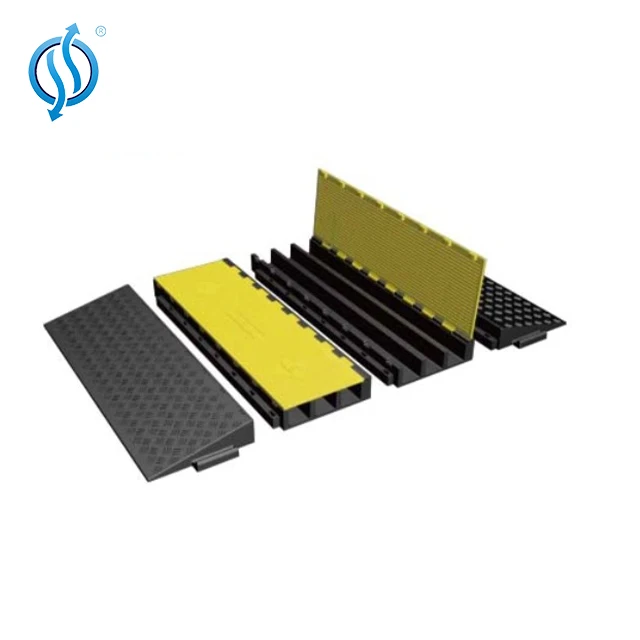 Guard Dog Polyurethane Heavy Duty Low Profile Cable Protector with ADA Compliant Ramp, Orange color