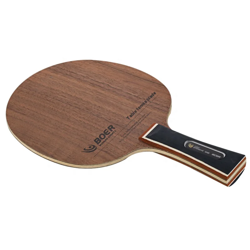 Custom Classic Pine Wood Pingpong Bat Yellow Rose Table Tennis Blade